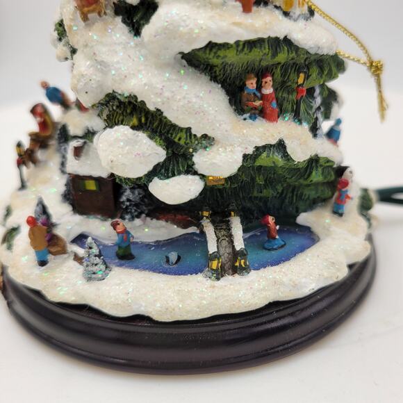 Bradford Edition Thomas Kinkade Village 4.5" Christmas Illuminated Tree Ornament - Picture 3 of 9